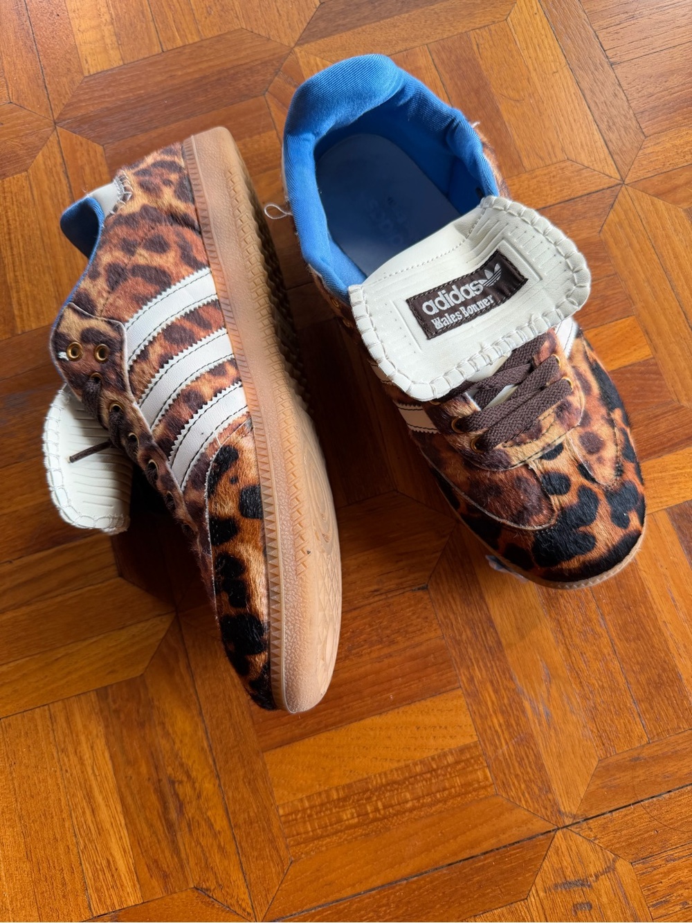 ADIDAS x Wales Bonner Samba Leopard Print Pony hair sneakers F/W 2023 M8/W9.5 - Picture 10 of 16
